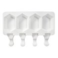 thumbnail image 2 of Molde reutilizable de silicona para hacer helados figuras geométricas de 4 Ehuebsd cavidades para hornear 2021, 2 of 9