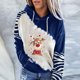 thumbnail image 2 of Sudadera informal de manga larga con estampado navideño y bolsillo con capucha para mujer Fridja fksj3154, 2 of 4
