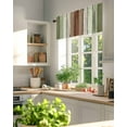 thumbnail image 5 of Sage Green Farmhouse Striped Kitchen Valances for Windows Vintage Wood Texture Mottled Valance Curtains&nbsp; for Kitchen /Living Room/Bedroom/ Bathroom Decor, 42"x12 " ,Rod Pocket 1 Panel,, 5 of 7