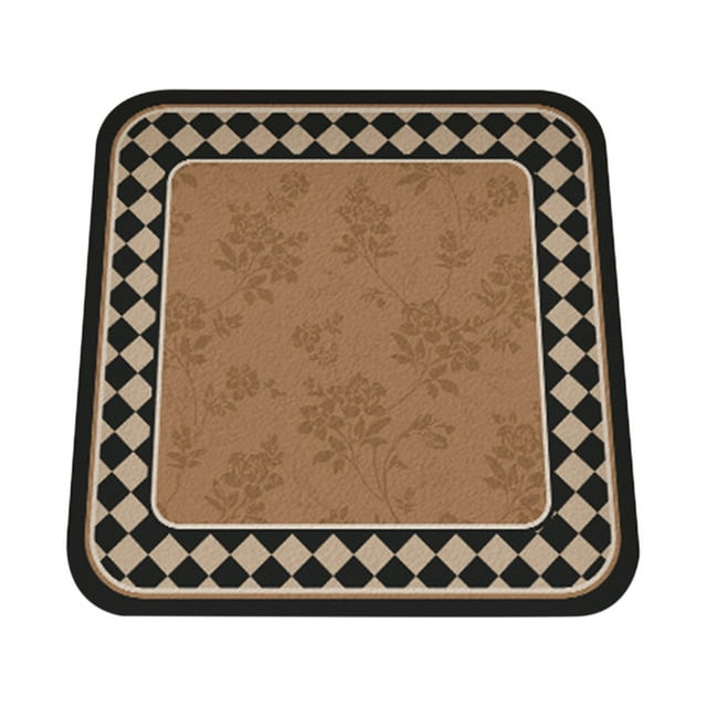 D French Style Chair Cushion Dining Seat Pad With Non-Slip Design, Plush Material And Washed Fabric For Kitchen, Dining Room, 15.75X15.75X0.40In 0.42Lb