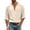 Khaki, variant on Men's V Neck Linen Tops Solid Half Sleeve Breathable Loose Fit Casual Pullover Tees Lightweight Daily Vacation Outdoor Summer Shirts White L