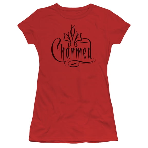 Charmed Charmed Logo Junior Women's Sheer T-Shirt Red
