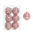 thumbnail image 3 of 6 piezas de 6 cm de bolas de Navidad coloridas colgantes irrompibles reutilizables para árbol de Navidad, elegante decoración navideña de plástico, 3 of 5