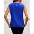 thumbnail image 6 of Women'S Silk Satin Tank Top Summer Business Casual Outfit 2025 Sleeveless Work Dressy Shirt Blue XXL, 6 of 7