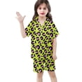 thumbnail image 3 of CAIXIA Girls Pajama Set Size 7 3-Piece Cute Print Summer Silky Lounge Sets Summer Short Sets Comfort Sleepwear Loungewear Sets Pjs Set,75-Green, 3 of 6