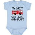 thumbnail image 3 of Inktastic Firefighter Daddy Plays with Trucks Boys or Girls Baby Bodysuit, 3 of 5