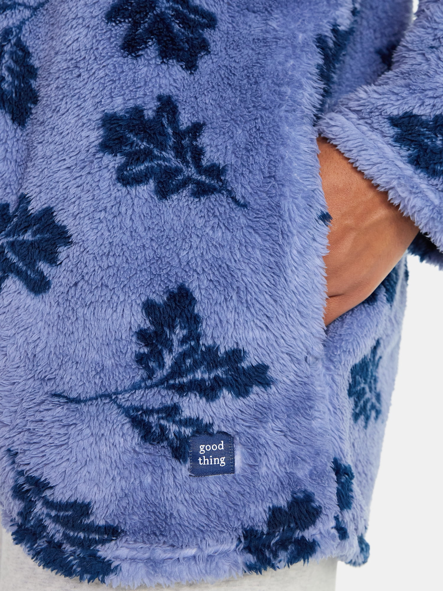 Martha Stewart Everyday Women's Plush Fleece Sleep Cardigan, Sizes S-XXL