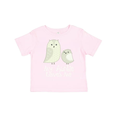 

Inktastic My Auntie Loves Me Owl Gift Toddler Boy or Toddler Girl T-Shirt