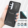 thumbnail image 4 of Rugged Case for Samsung Galaxy A55 5G with Slide Camera Cover & Drop Protection Black, 4 of 6