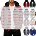 thumbnail image 2 of WRFWUL Mens Flannel Hooded Shirts Fall Trendy Plaid Long Sleeve Button Down Sweatshirt with Chest Pocket, 2 of 7