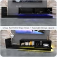thumbnail image 4 of TV Console Table with Storage Cabinets, RGB LED TV Stand with 31 Modes & Remote Control, Modern Entertainment Center for 75 inch TV, Black, 4 of 9