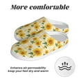 thumbnail image 6 of Wukai Yellow White Plaid Sunflower Print Women's Indoor Bedroom Slipper Slip On Shoes, Unisex House Shoes with Anti-Skid Sole for Men, Gift for Women Men-8, 6 of 7