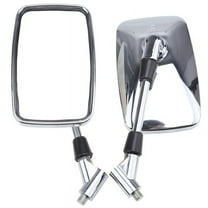 Motorcycle Chrome Rectangle Rearview Mirrors For Honda Rebel 250 450 Shadow ACE