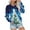 Blue, variant on SwiftWear Women's V-Neck Christmas Sweatshirt Festive Cute Print Design Loose Fit Pullover with Front Pocket, Soft Casual Holiday Wear White