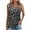 Black, variant on Women's Layering Camisole Tops, Breathable Built in Bra Tank Tops, Ladies' Leopard Print Ruffled Neck Crew Neck Casual Summer Daily Wear Tank Tops