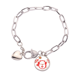 thumbnail image 1 of Lucky Fortune gato Flower fan Japón Pulsera de cadena de corazón joyería encanto moda, 1 of 3