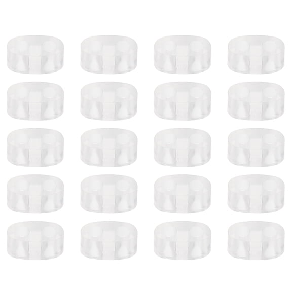 LOLIPPYY 20pcs Silicone Necklace Stoppers, Anti Slip Double Hole Bead Spacers for Jewelry and Bracelets