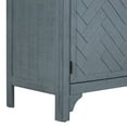 thumbnail image 6 of Lunale 60" Storage Sideboard Cabinet, Accent Cabinet with MDF+Pine Veneer, Adjustable Shelves for Kitchen, Living Room, Blue, 6 of 7