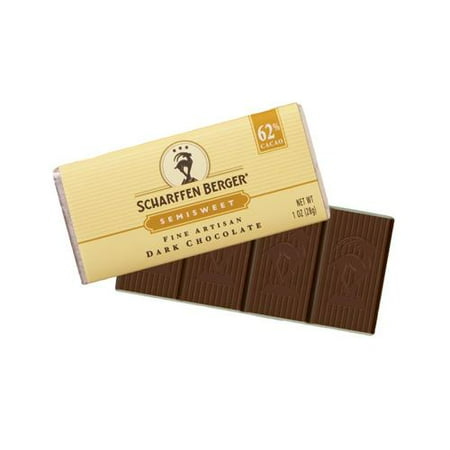 SCHARFFEN BERGER: 62% Cacao Semi Sweet Bar: 18 Count
