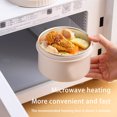 thumbnail image 2 of Office Portable Microwave Oven Thermal Insulation Lunch Box Dustproof Leakproof Reusable Washable Traveling Detachable Food Storage Case Washable Container Blue Small, 2 of 9