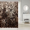 thumbnail image 2 of Manfei Vintage Cow Spot Shower Curtain 72Wx72L,Rustic Farm Animal Bathroom Curtain,Cream Brown, 2 of 6