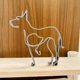 thumbnail image 1 of Escultura de arte de perro, escultura de arte abstracto de perro de Metal Simple para fiesta en casa, decoración de escritorio de oficina, regalos para perros y gatos Tan Jianjun unisex, 1 of 2