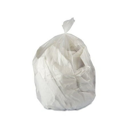 Trash Bag Clear, 20'' x 21'', 7 gallon, 1000 Count, Refuse Grade, 0.35 mil.