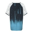 thumbnail image 5 of Hauts d'Été Grande Taille pour Femmes Manches Courtes en Dentelle Blouses d'Été Patchwork Imprimé Amples Grande Taille Col en V T-Shirts Manches Courtes Col en V Femmes en Solde, 5 of 5