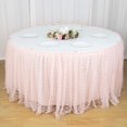 thumbnail image 2 of Efavormart Blush Dual Layer Lace Polyester Table Skirt for Kitchen Dining Catering Wedding Birthday Party Decorations Events 17FT, 2 of 11