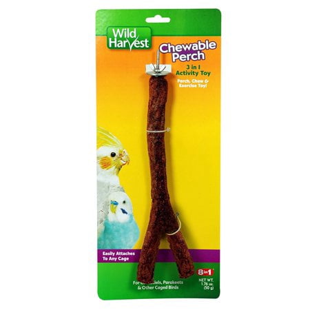 (2 pack) (2 Pack) Wild Harvest Chewable Perch for Cockatiels, Parakeets & Caged Birds