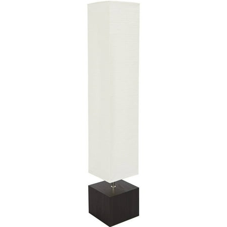 Mainstays Rice Paper Floor Lamp with Dark Wood