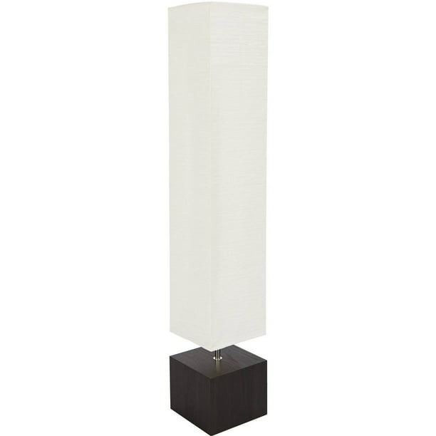 Mainstays Rice Paper Floor Lamp With, Wooden Floor Lamp Black Shade