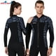 thumbnail image 4 of Eigraketly Traje de neopreno de 3MM para buceo, traje de neopreno grueso de manga larga, chaqueta, trajes de buceo, traje de Surf para aeróbic acuático, Deportes acuáticos hombre gris L Eigraketly OD003290-13, 4 of 6