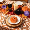 thumbnail image 4 of Small Faux Harvest Velvet Pumpkins, Fabric Pumpkin Decor 1 Pc Artificial Velvet Fall Thanksgiving Table Centerpiece Decor, 3.34 inch, 4 of 4