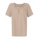thumbnail image 4 of Tops de verano para mujer SCZ color beige cuello redondo manga corta talla 2XL, 4 of 8