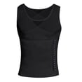 thumbnail image 2 of SDNall Slimming Shirts for Men Mens Body Shaper Buckle Adjustt Belly Shaper Corset Waist Corset Chest Belly Belt Stereotype Invisible Breathable Mens Compression Tank Top (Black,Sizes:M-2XL), 2 of 9