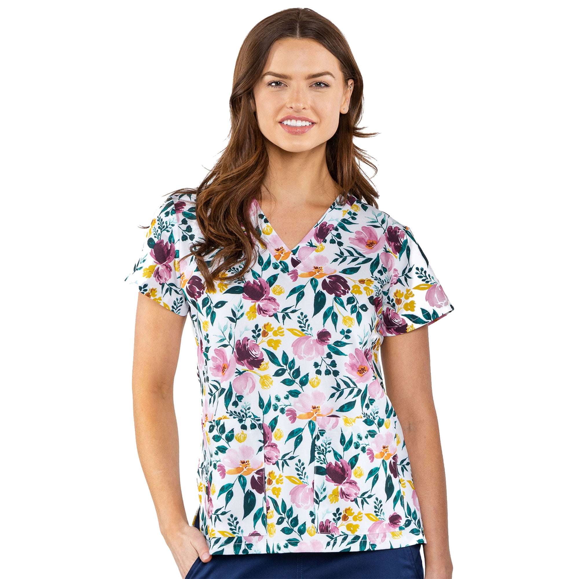 V-Neck Vicky Print Top - Walmart.com