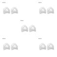 thumbnail image 3 of facefd 1/2/3/5 Toe Separator 2pcs Insoles Ring Separation Hallux Valgus Correction Pad Foot White L 5PCS, 3 of 6