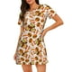 thumbnail image 1 of Fotbe Burger Bata de Dormir para Mujer con Estampado, Camisón de Algodón de Manga Corta, Ropa de Dormir Casual, 1 of 6