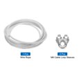 thumbnail image 3 of Uxcell 5/16 Clear Vinyl Coated Wire Rope 10ft Galvanized Steel with 2PCS M8 Loop Sleeves, 3 of 7