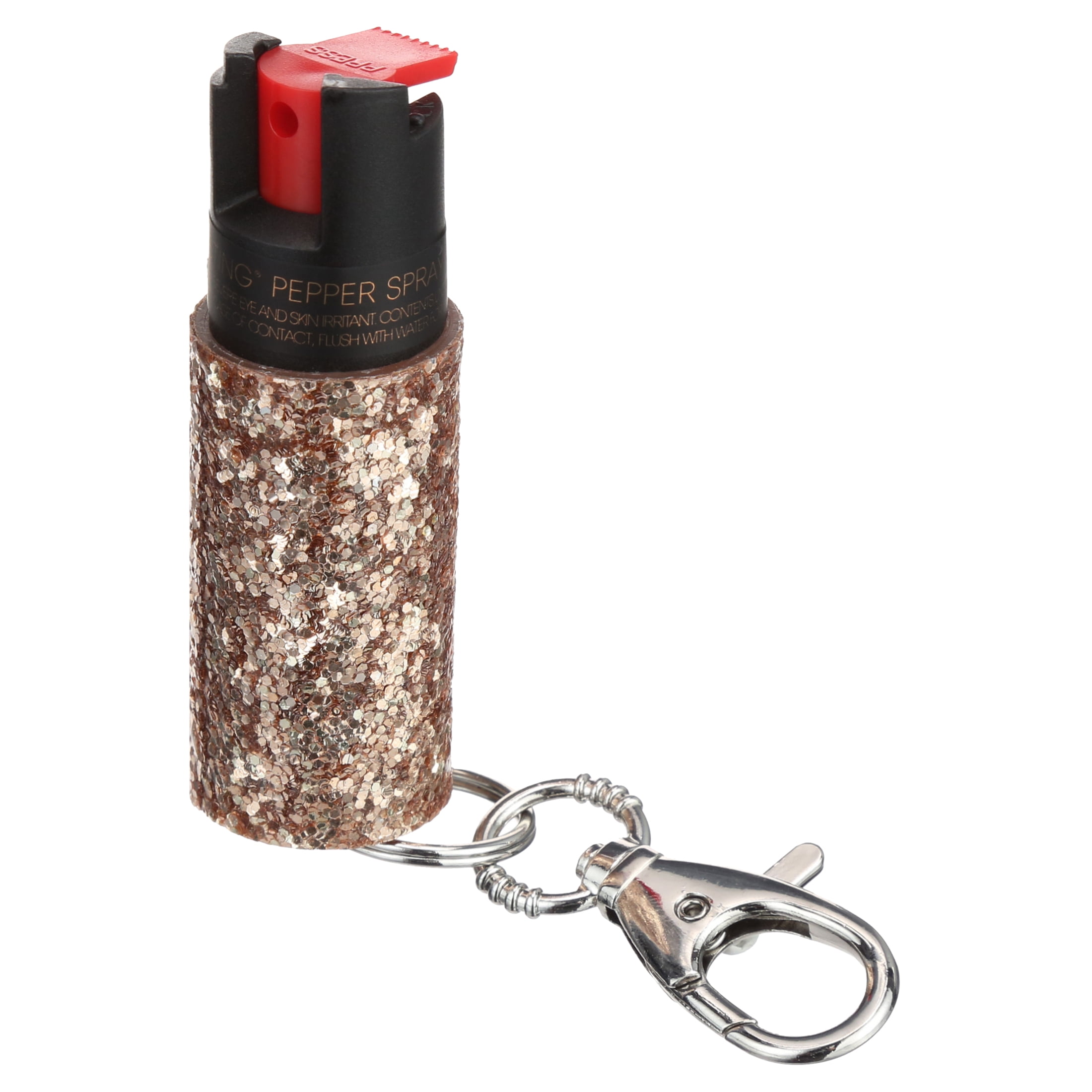 BLINGSTING Essentials Rose Gold Pepper Spray with Key Ring, 0.5 oz - Safety and Style in Personal Protection