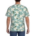 thumbnail image 3 of Vsdgher Lilies Flowers Print Men's Dry Fit Mesh Athletic Shirts Moisture Wicking Tennis T-Shirt Tops, 3 of 9