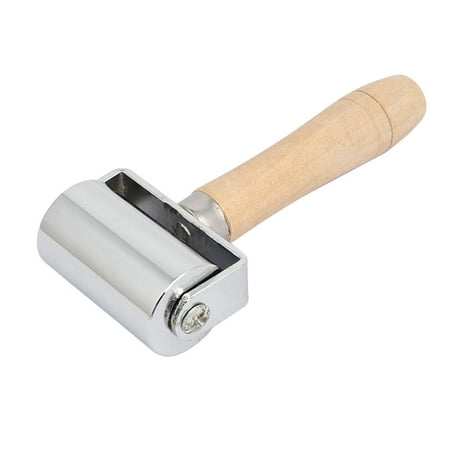 Leather Roller - 154mm Long 60mmx35mm Rolling Wheel Wooden Handle Press Edge Leather Craft Roller