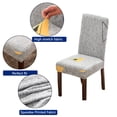 thumbnail image 2 of Stretch Chair Covers for Dining Room,Printed Chair Slipcovers Universal Removable Washable Anti-Dust Soft Super Fit Chair Protector for Hotel Kitchen Banquet Wedding-6 Pcs-G, 2 of 7