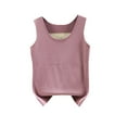 thumbnail image 2 of YHAJDS Women Fall Winter Sleepwear,Thermal Tank Top Women,Fleece Tank Top For Women,Solid Color Sleeveless Crew Neck Velour Warm Undershirt For Winter, 2 of 5