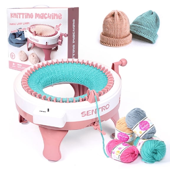 AJZIOJIRO Girls 48 Needles Knitting Machine Toys Kids Girls Toys Educational Toys Kids Games Gifts for 6-12 Year Old