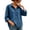 Blue, variant on Womens Denim Shirt Jacket Button Down Collared Long Sleeve Loose Fit Casual Chambray Blouse, S-3XL