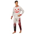thumbnail image 2 of Racifhz Halloween Pajamas for Family Matching Loungewear Set Long Sleeve Top with Pants Cozy Sleepwear Set Holiday PJs Outfits Halloween Decorations for Cozy Family Night, Men Size:S, 2 of 5
