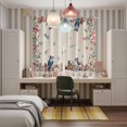 thumbnail image 6 of Curtains 63 Inch Length 2 Panels, Spring Floral Birds Grommets Window Treatment Curtain, Butterflies Daisy Farmhouse Flowers Thermal Curtains Drapes for Living Room/Bathroom, 6 of 9