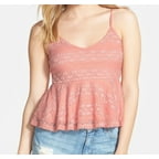 Faded Glory - Womens Lace Shoulder Smocked Cami - Walmart.com